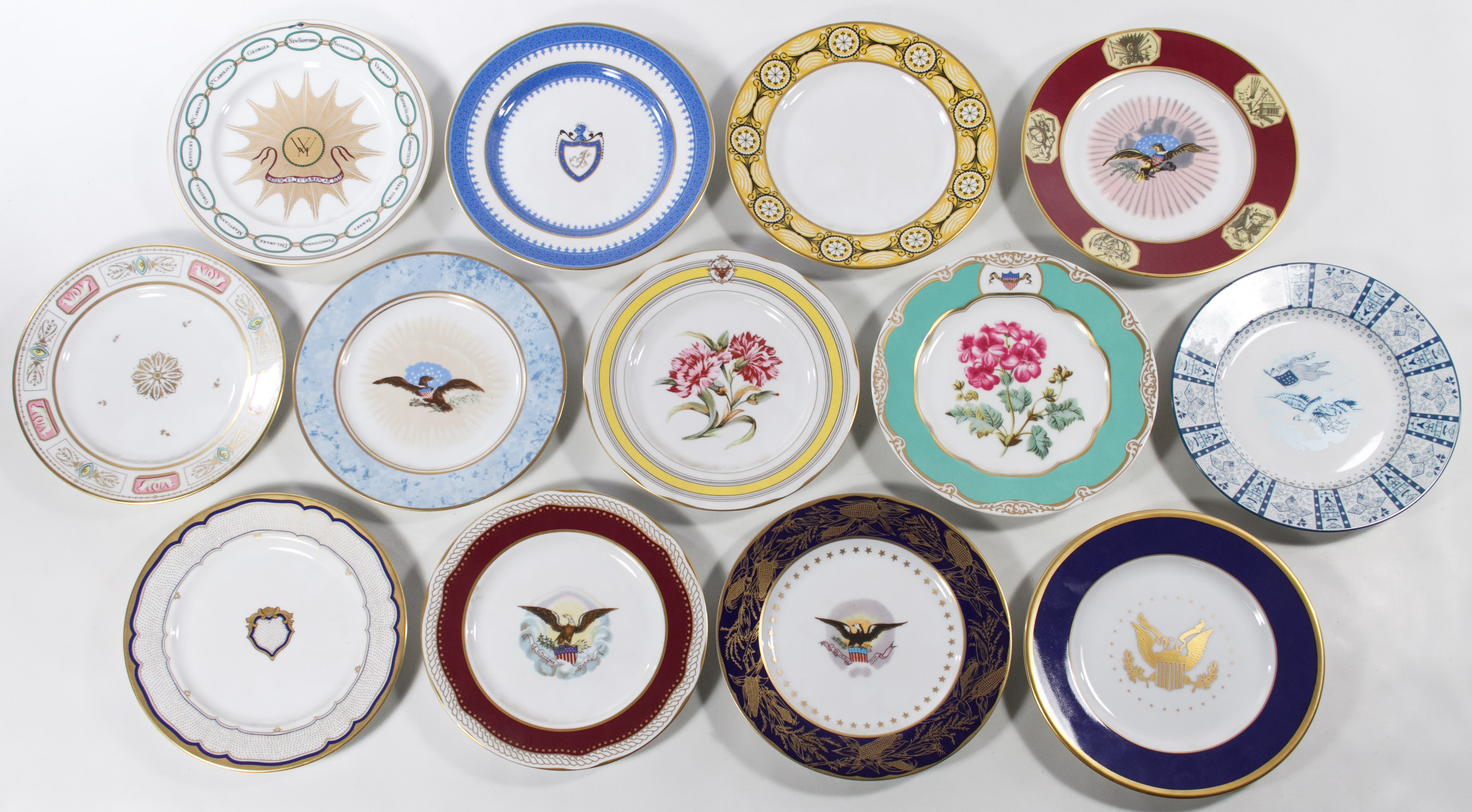 Lot 290 Woodmere China "White House Dessert Collection" Plate Assortment Leonard Auction Sale