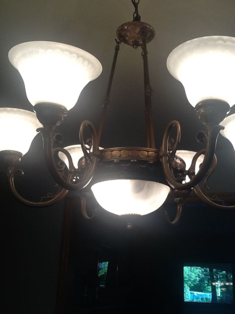 Lot 737 Six Light Electric Chandelier By Angelo Lighting Lot 737 Six Light Electric Chandelier By Angelo Lighting