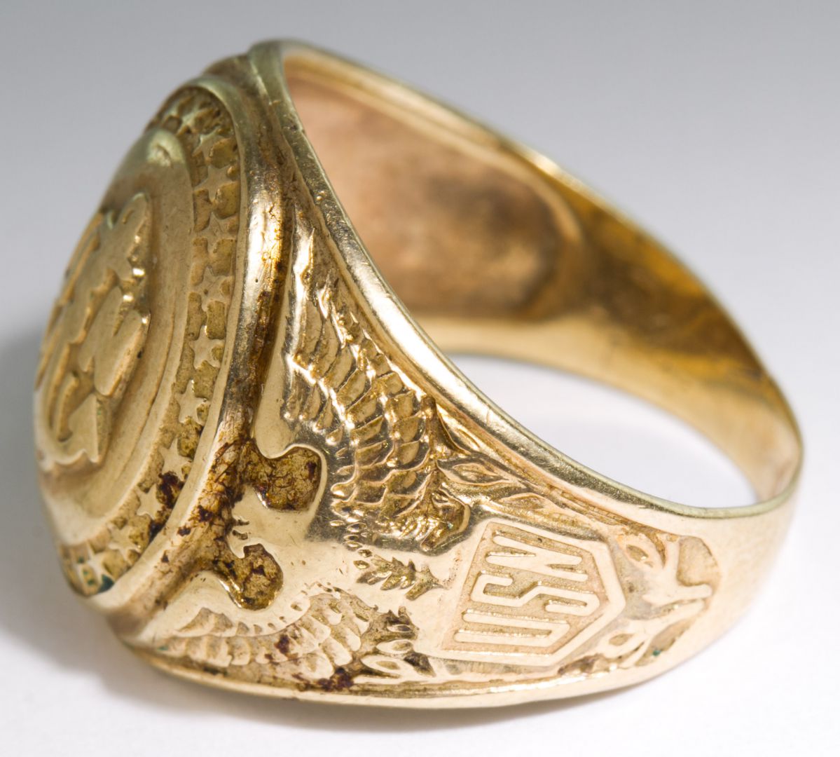 Lot 133 10k Gold United States Navy Souvenir Ring Leonard Auction
