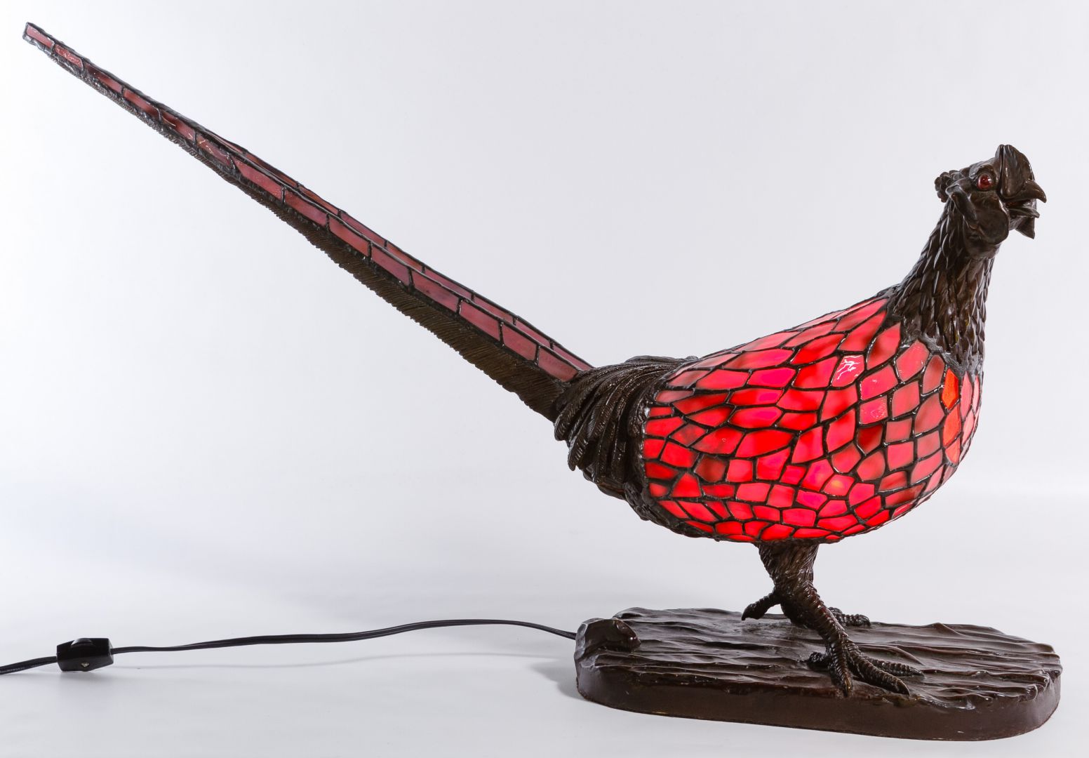 Lot 98 Stained Glass Pheasant Table Lamp Leonard Auction 223 Stained Glass Pheasant Table Lamp