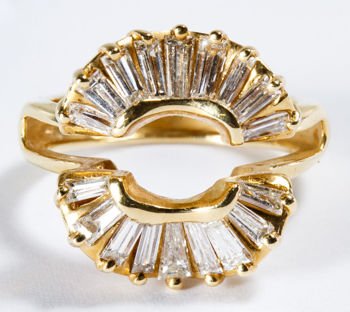 Lot 195 14k Gold and Diamond Guard Ring Leonard Auction Sale 227
