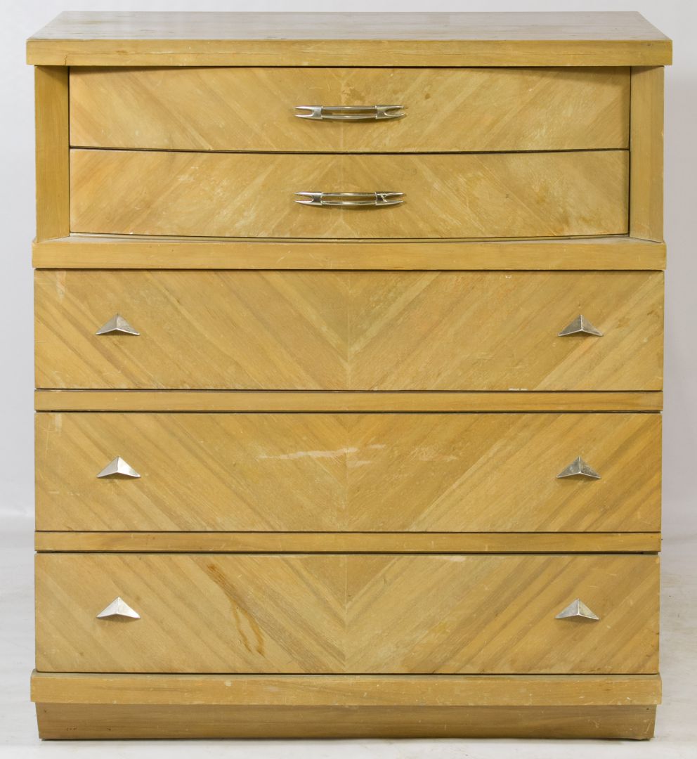 Lot 589 Mid Century Modern Fruitwood Dresser By United Furniture