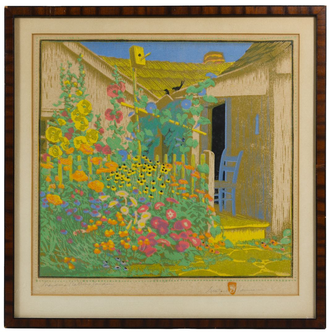 Lot 208: Gustave Baumann (German, 1881-1971) "Grandma Battin's Garden