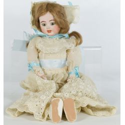Antique 20" Morimura Bros Bisque Character Doll with ball joints; marked 2 M B Japan 10