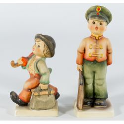 Hummel #11 2/0 "Merry Wanderer" TMK3 & #332 "Soldier Boy" TMK4 Figurines (2pcs)
