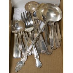 Collection of Silverplate Flatware including many Serving Pieces