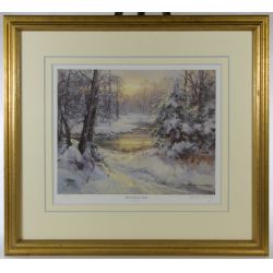 Charles Vickery (American, 1913-1998) "First Snowfall" Lithograph