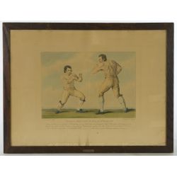 C Metz "Thomas Johnson & Isaac Perrins" Framed Hand Colored Etching