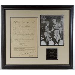 Benito Mussolini, Prime Minister and Victor Emmanuel, King of Italy, Signed Military Document