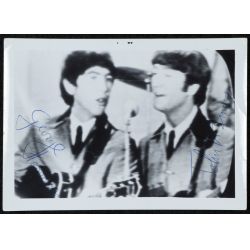 John Lennon and George Harrison (the Beatles) Autographed Photo