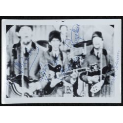 The Beatles Autographed Photo with John Lennon, Paul McCartney, George Harrison and Ringo Starr