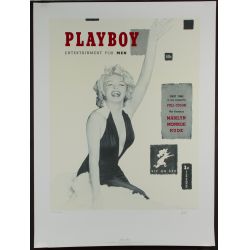 Hugh Hefner Signed "Marilyn Monroe First Cover of Playboy" Lithograph