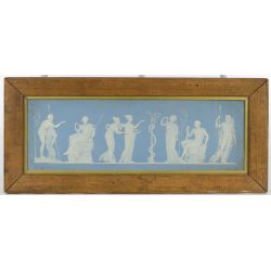 Wedgwood "Hercules In The Garden Of The Hesperides" Blue Jasperware Plaque