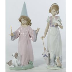 Lladro #6170 "Under My Spell" & #7611 "Summer Stroll" Retired