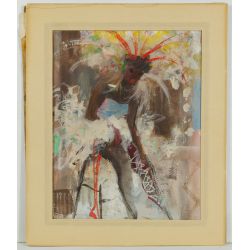 Jack Cole (American, 1914-1958) "Chorus Girl" Watercolor on Paper