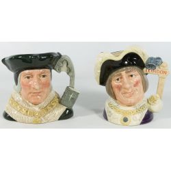 Royal Doulton D 6846 "Dick Whittington, Mayor of London" and D 6792 "Sir Thomas More" Toby Mugs