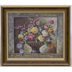 Unknown Artist (20th Century) "Floral Still Life", Oil on Canvas