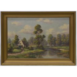 George DeVoss (American, 20th Century) "Landscape", Oil on Canvas