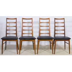 Mid-Century Modern "Liz" Teak Dining Chairs by Niels Koefoeds