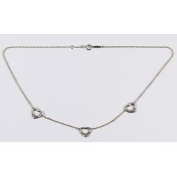 Tiffany & Co Sterling Silver "Open Heart" Necklace by Elsa Peretti
