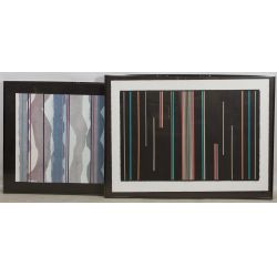 Andrew Balkin (American, b.1947) "Strip Teaser #2" and "Tranposition ZII" Mixed Media Collages