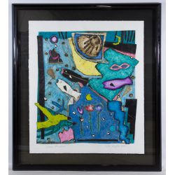 Kate Riegler (American, 20th Century) "Dream Merchant" Mixed Media