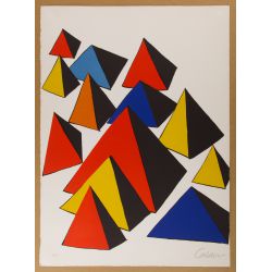 Alexander Calder (American, 1898-1976) "Small Pyramids" Lithograph