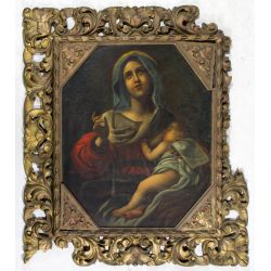 (In the Manner of) Emmanuele Costa (Italian, 1875-1959) "Madonna and Child" Oil on Board