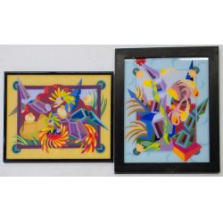 John Charles (American, 20th Century) "Abstract" Acrylic on Acrylic Board