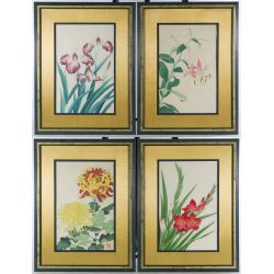 Shodo Kawarazaki (Japanese, 1889-1973) Floral Woodblock Prints