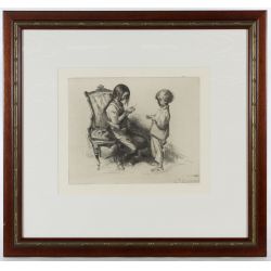 John Edward Costigan (American, 1888-1972) "Rosella & Danny" Etching