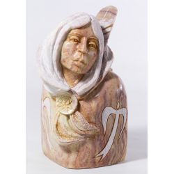 Alvin K. Marshall (American, 20th Century) "Morning Breeze" Alabaster Sculpture