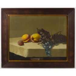 Unknown Artist (20th Century) "Fruit Still Life" Pastel on Board