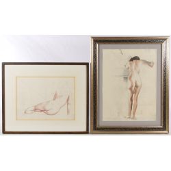 (In the Style of) Alberto Vargas (American, 1896-1982) Nude Drawings