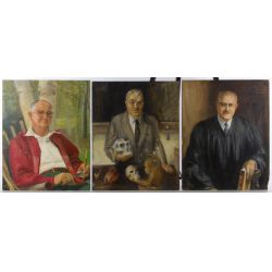 Carl Tolpo (American, 1901-1976) Oil on Board Portrait Assortment