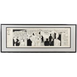 Chester Gould (American, 1900-1985) "Dick Tracy" Pen on Paper Comic Strip Drawing