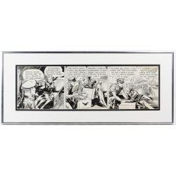 Milton Caniff (American, 1907-1988) "Steve Canyon" Pen on Paper Comic Strip Drawing