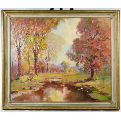 Georges La Chance (American 1888-1964) "The Creek" Oil on Canvas