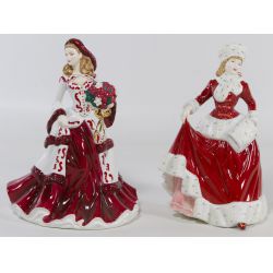Royal Doulton HN4853 "Winters Eve" and HN5209 "Christmas Day 2008" Figurines
