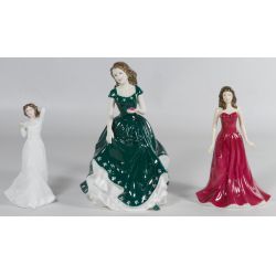 Royal Doulton HN4580 "Irish Charm", HN4970 "January - Garnet" and HN3393 "Sentiments with Love" Figurines