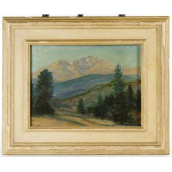 David Stirling (American, 1887-1971) "National Park, Colorado" Oil on Board