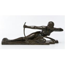 Marcel Andre Bouraine (French, 1886-1948) "Penthesilea" Patinated Bronze Statue