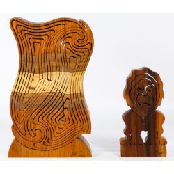 Bob Ameri (American, 20th Century) Carved Wood Puzzle Sculptures