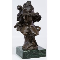(After) Alfred Jean Foretay (Swiss, 1861-1944) "Salome" Cast Metal Statue