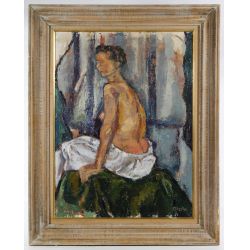 (Attributed to) Moses Soyer (American, 1899-1974) Oil on Canvas Board