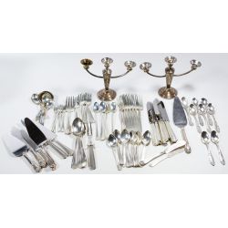 Simpson, Hall, Miller & Co. Sterling Silver Flatware Service for Six