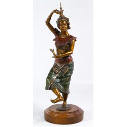 Bets Holland Lundee (American, 20th Century) "Thai Dancer" Metal Sculpture