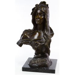 (After) Emmanuel Villanis (French, 1858-1914) "Bohemienne" Bronze Statue