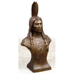 (After) Emil Epple (German, b.1877) Cast Bronze Native American Bust