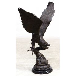 (After) Jules Moigniez (French, 1835-1894) Cast Bronze Eagle Statue